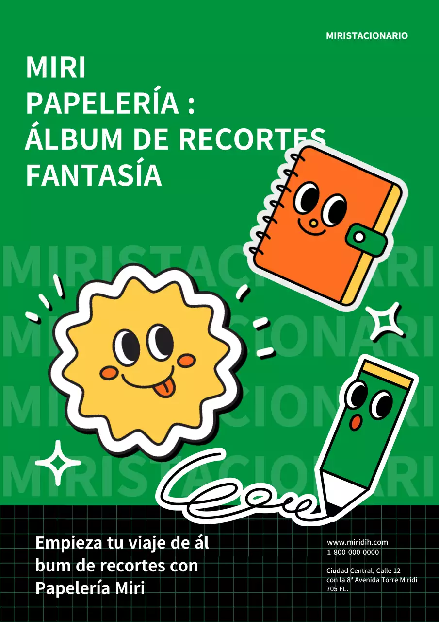 Promocione su marca con un bonito material de papelería verde