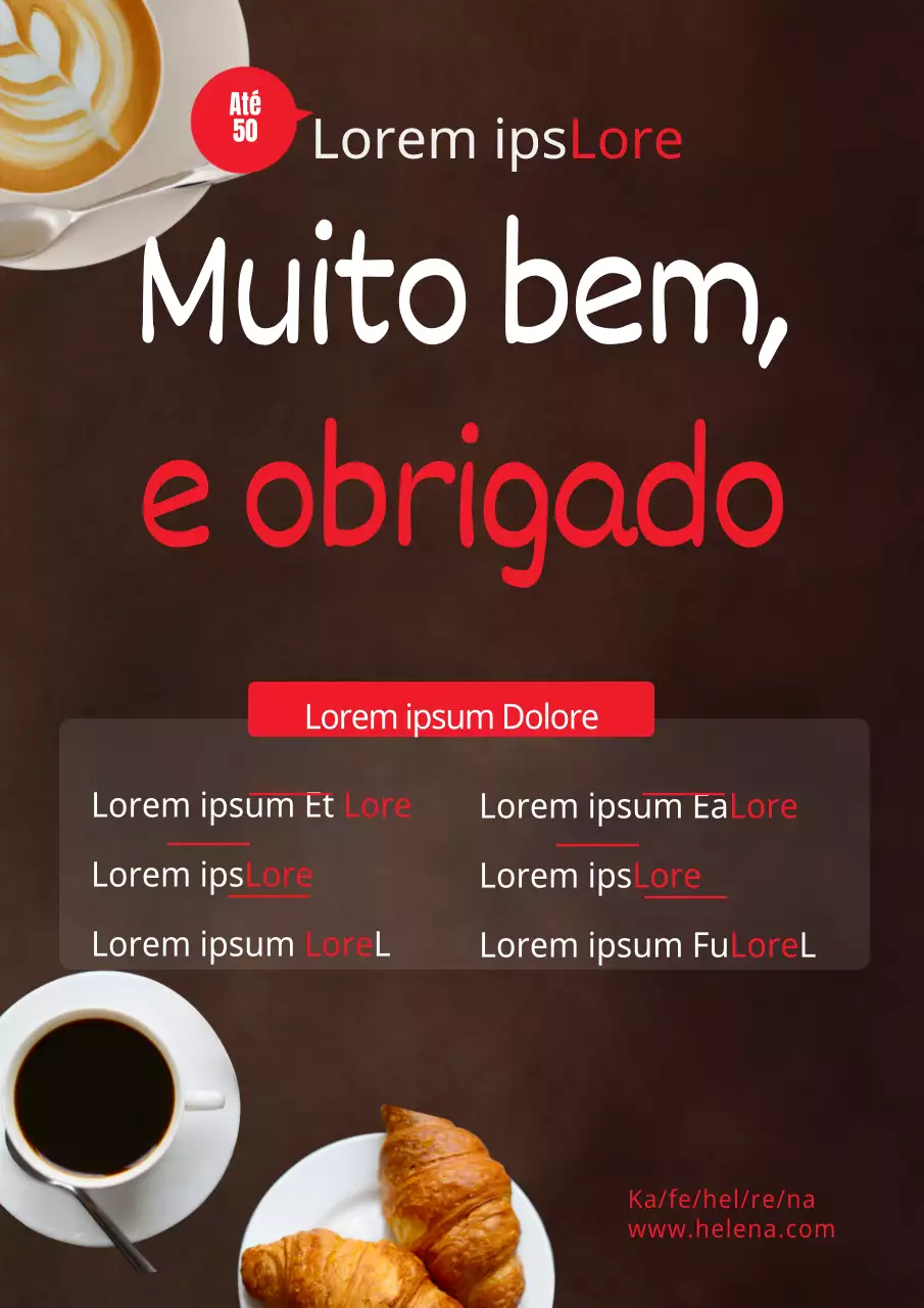 Evento de desconto de abertura do café