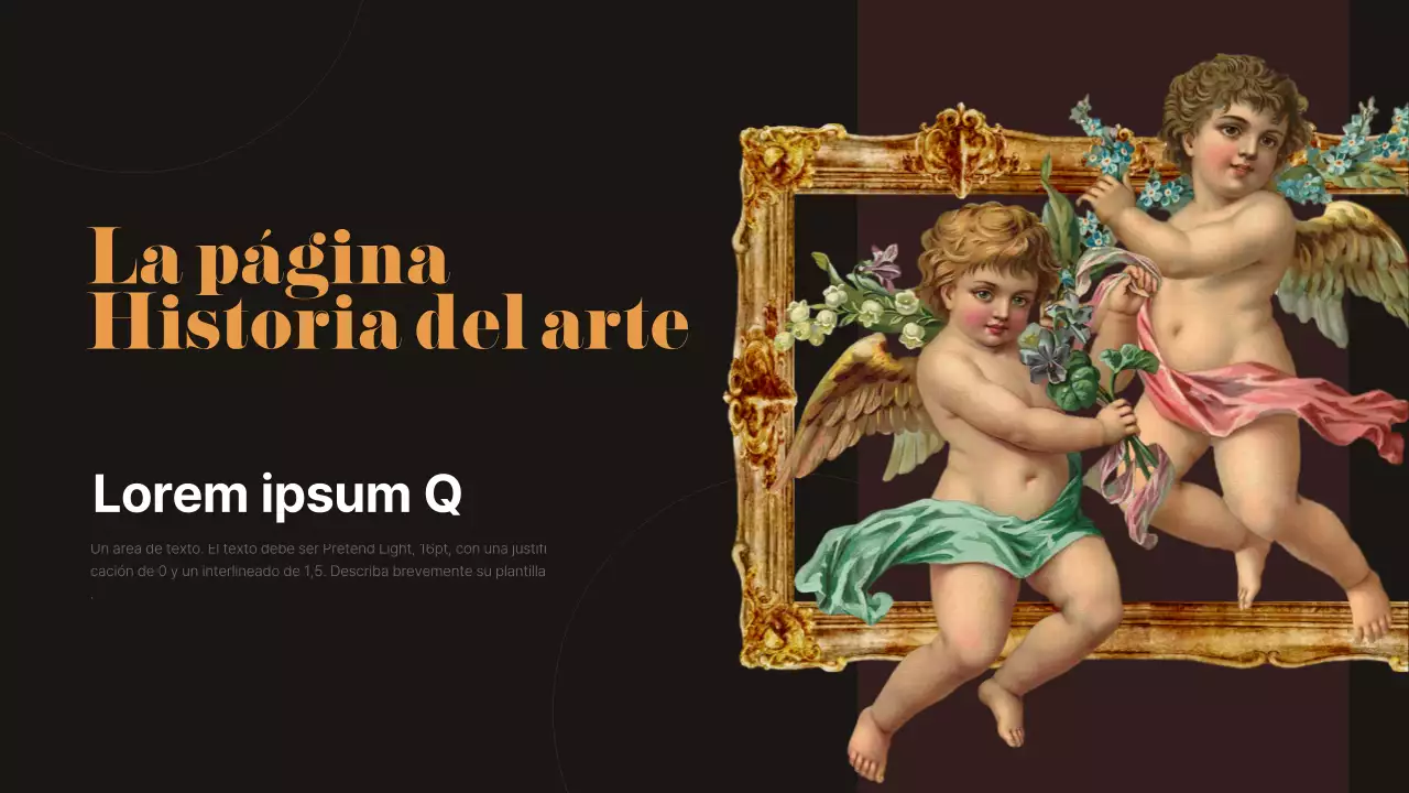 Infografía de obra maestra antigua en negro y marrón