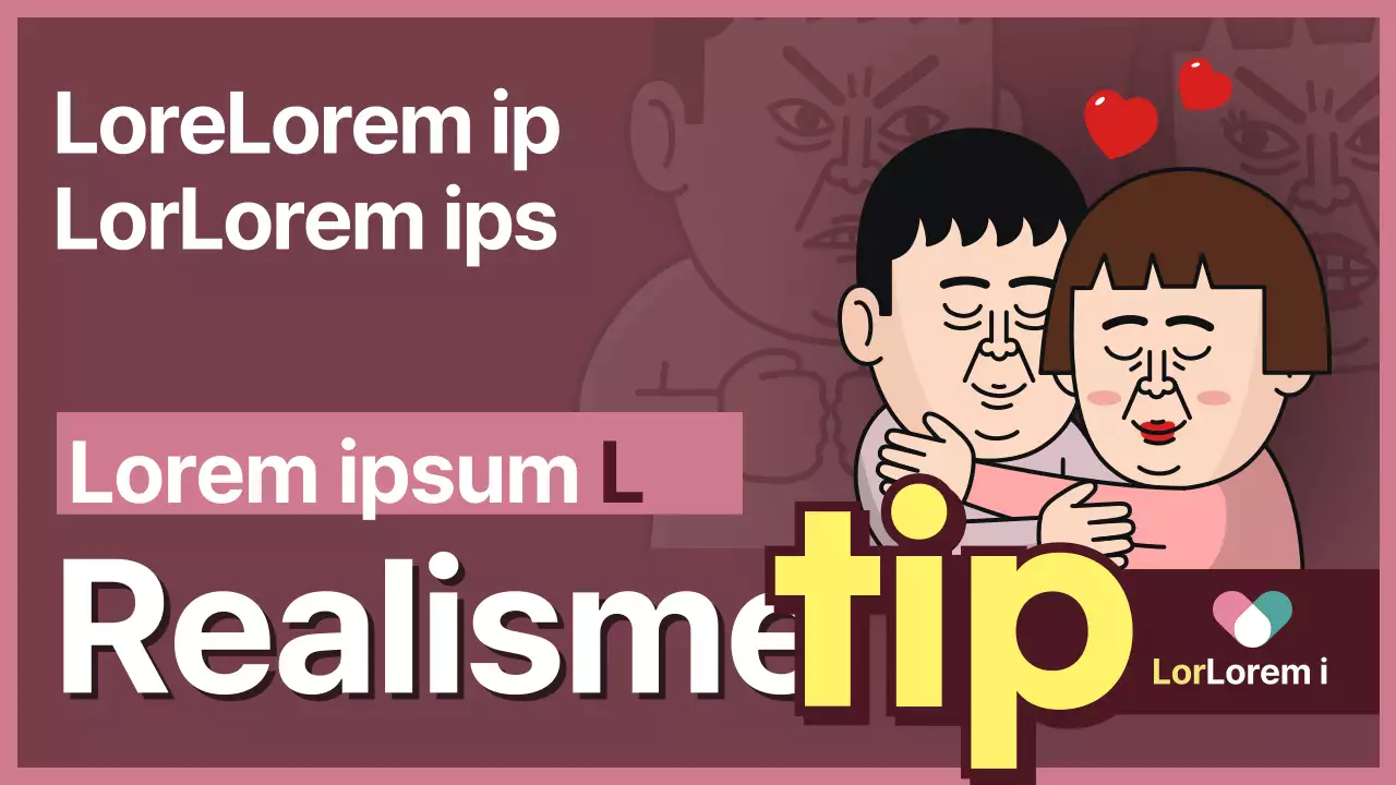 Donkerroze komische illustratie concept koppel counseling YouTube thumbnail