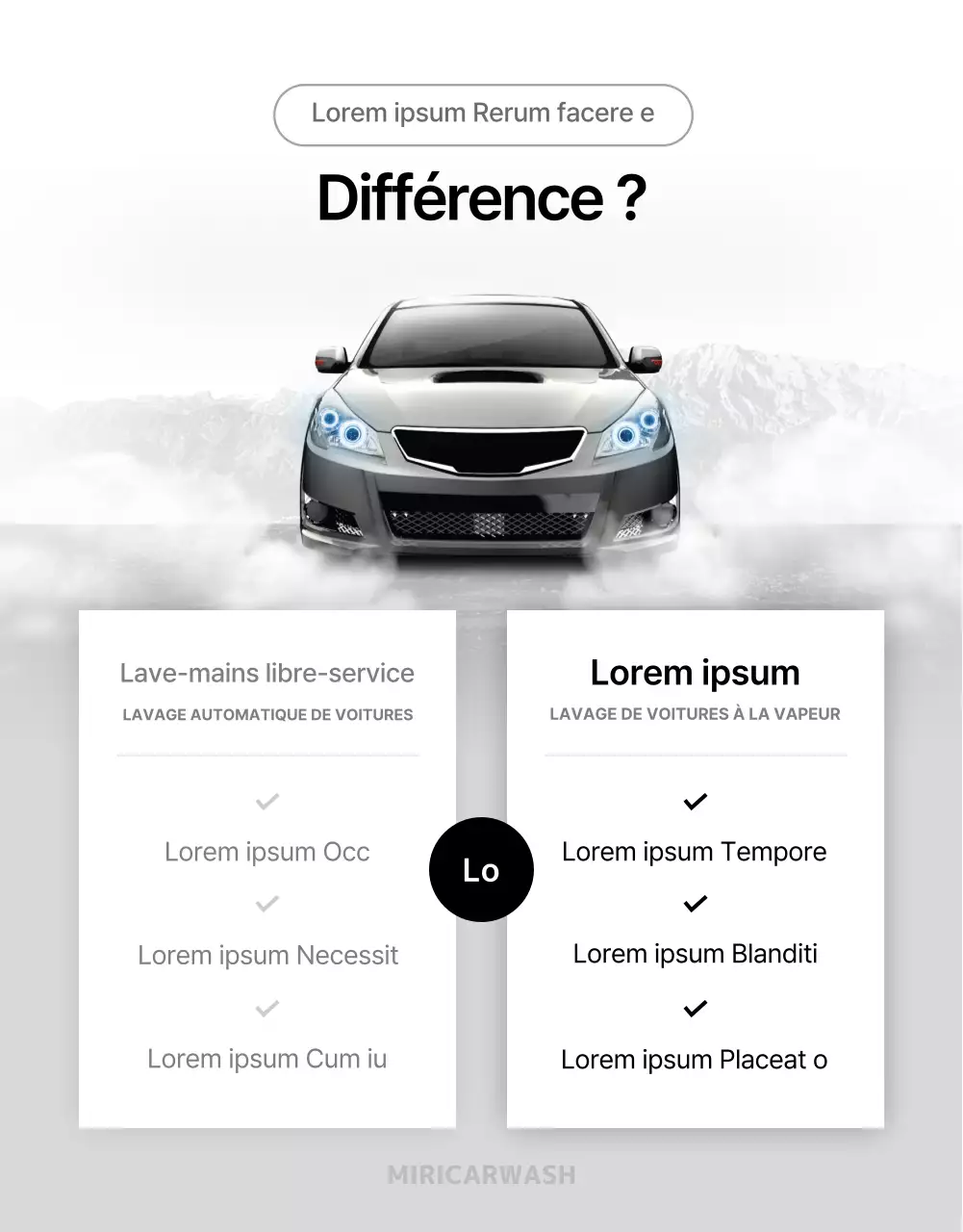 Lavage à la main de voitures blanches et noires