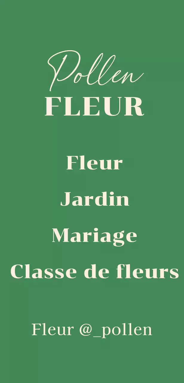 Enseigne de magasin de fleurs avec illustrations botaniques sur fond vert