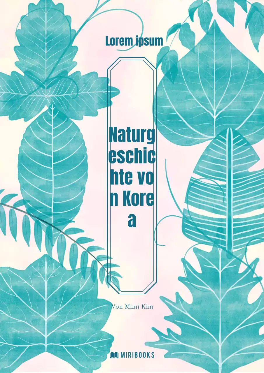 Botanische Illustrationen in Blau Koreanische Naturgeschichte