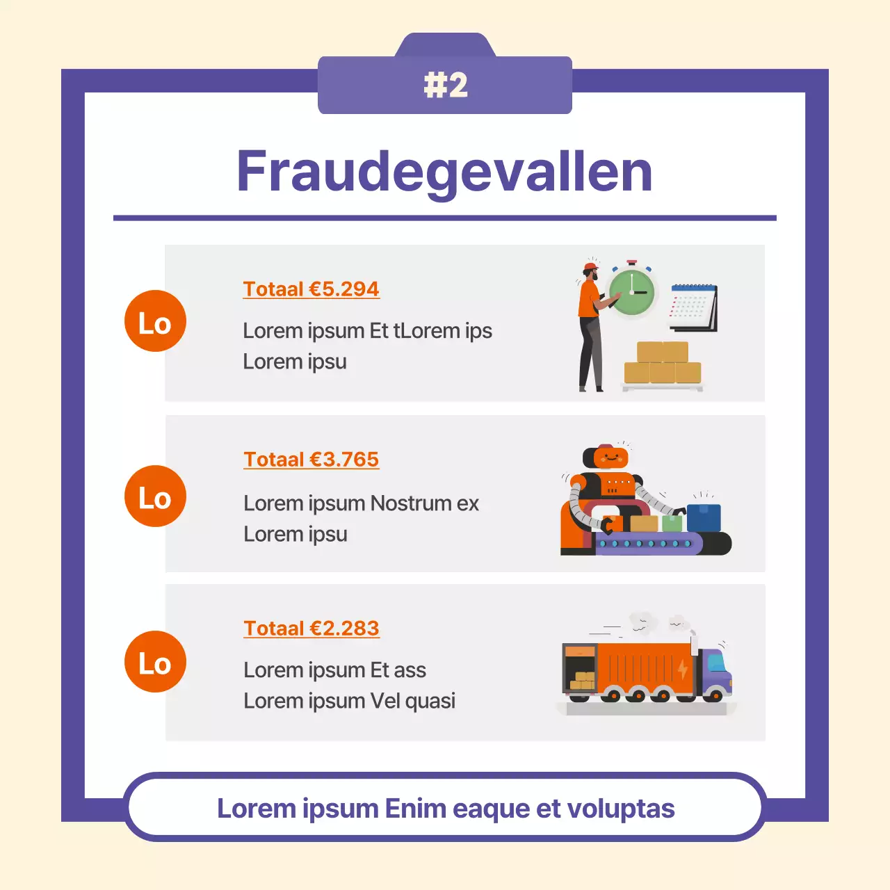 Paarse, minimalistische overzeese direct mail schadepreventie uitgelegd