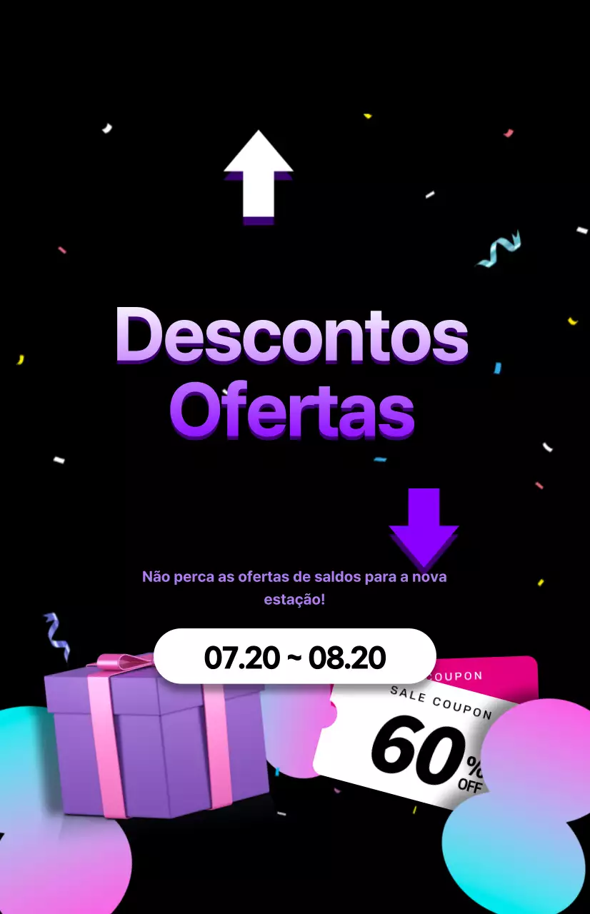 Uma venda pronta para a festa em roxo e preto