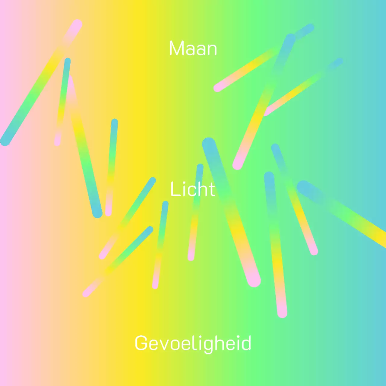 Gradiënt cover van roze en geel met chartreuse en lichtblauw