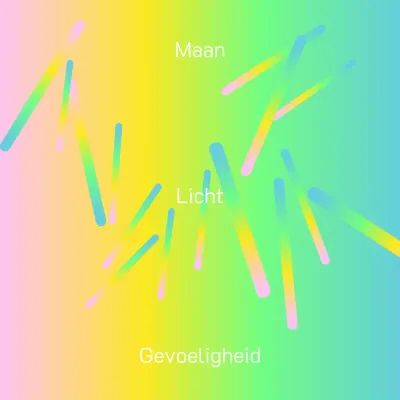 Gradiënt cover van roze en geel met chartreuse en lichtblauw