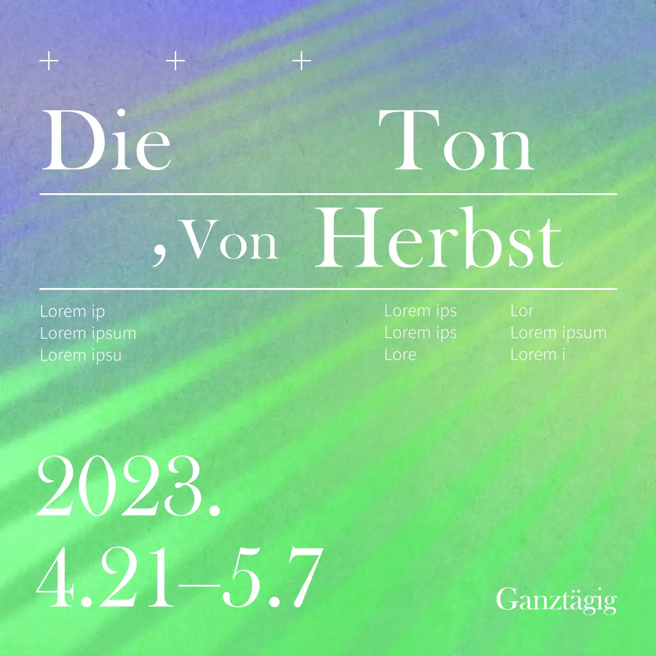 Kunstposter in Lila und Grün