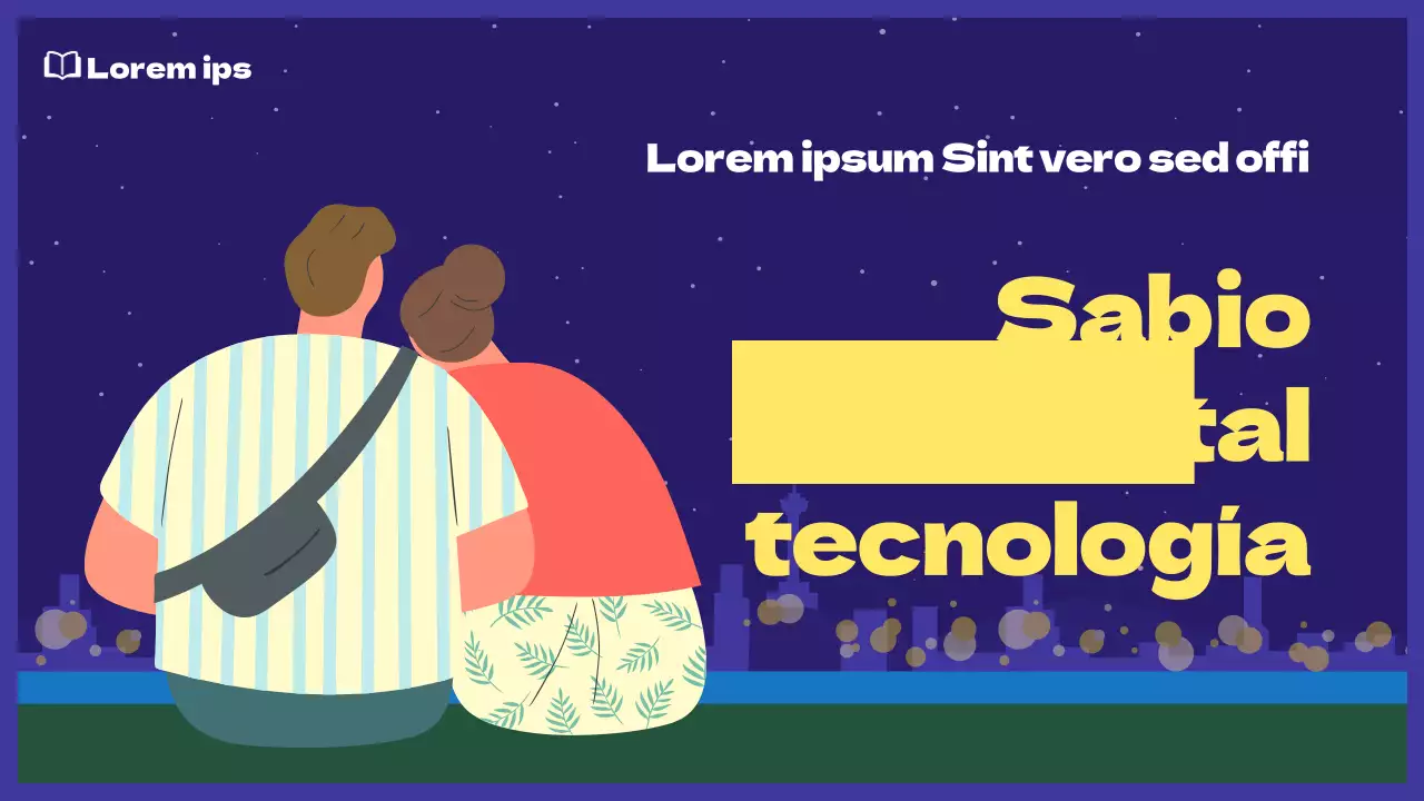 Día de la pareja en miniatura con concepto de ilustración en azul marino