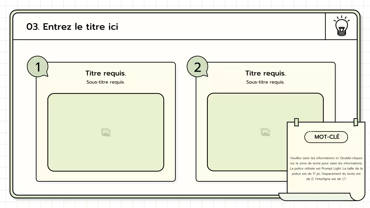 Un kit de présentation de base en jaune, vert lime et bleu