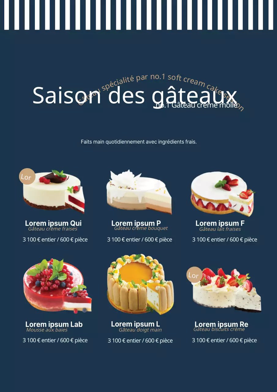 Suggestions de gâteaux fantaisie à l'européenne
