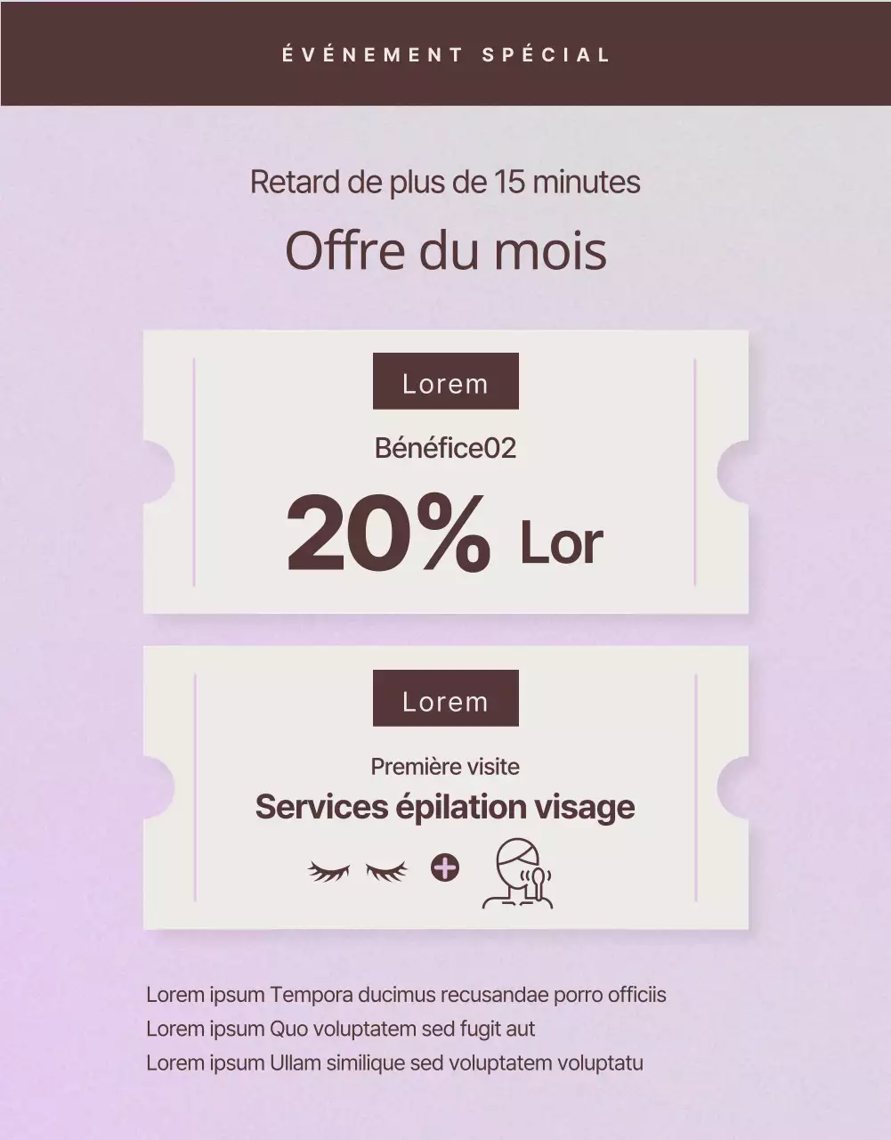 Guide de l'extension simple de cils mauves et bruns