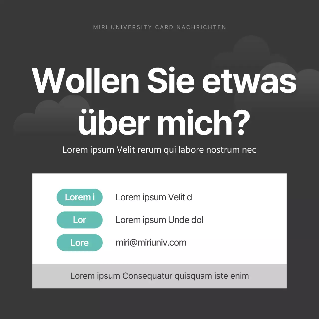 Graue und mintfarbene fotografische Illustration des Universitätslebens mit zwei Flaschen cardNews