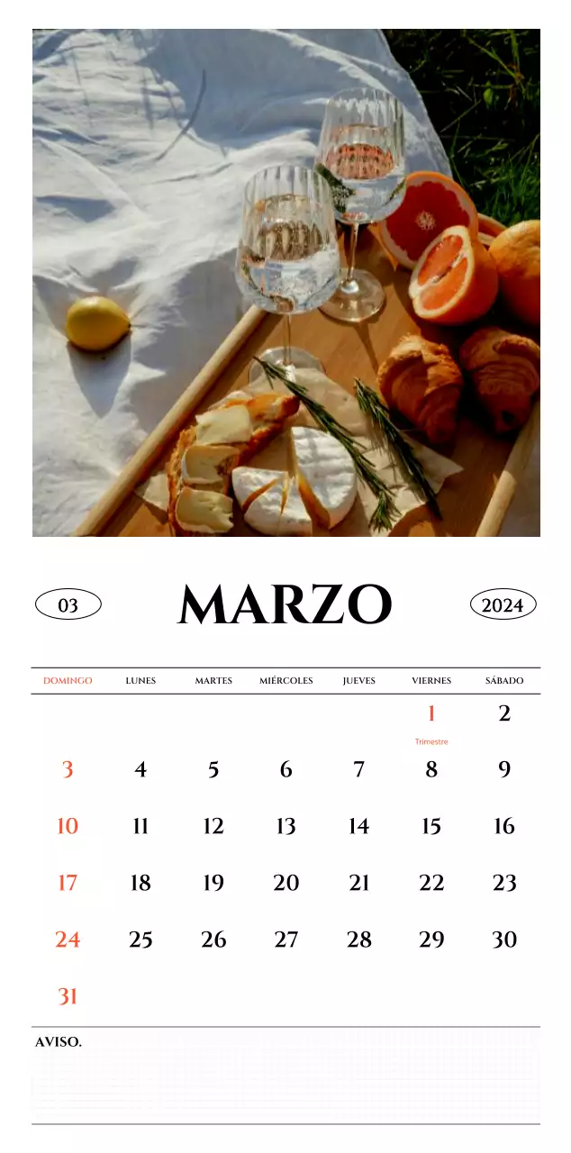 Calendario de pared de estilo sencillo con concepto de fotografía de viajes emocional en blanco y negro