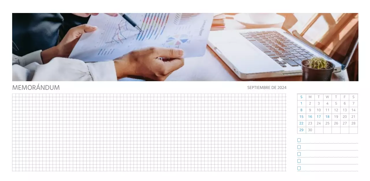 Calendario de empresa blanco y sencillo