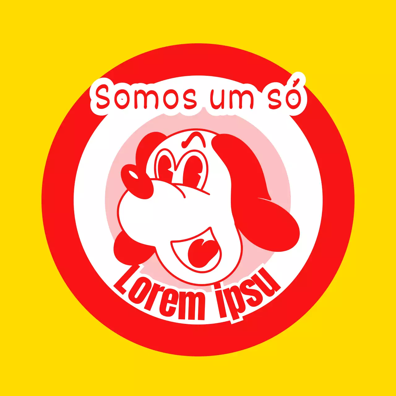 T-shirt de grupo escolar com ilustração de um cachorro em amarelo