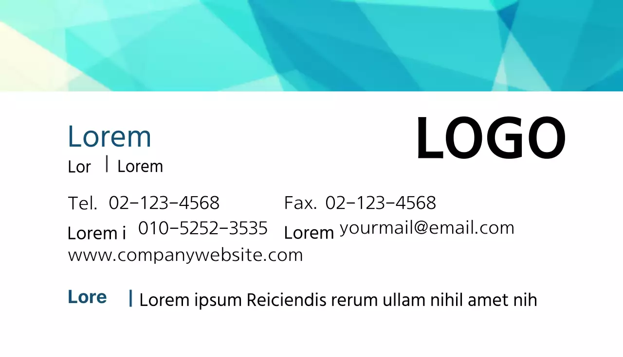 Firmenvisitenkarten mit geometrischen Mustern