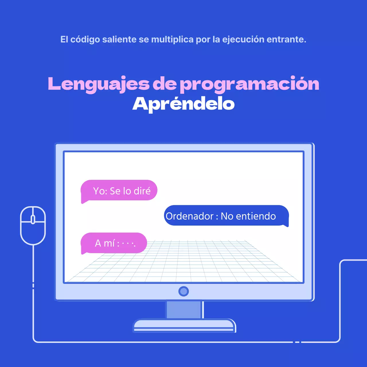 Explore los lenguajes de programación de alta saturación en azul y rosa