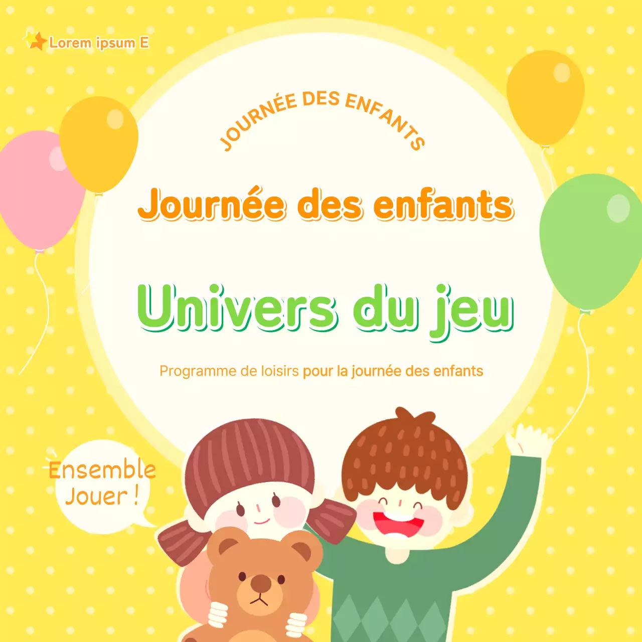 Nouvelles cartes colorées pour la fête des enfants