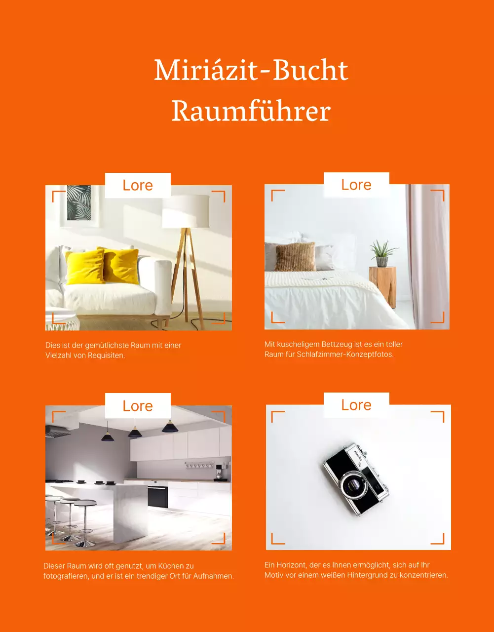 Ein Leitfaden für ein sauberes, beige-oranges Selfie-Studio