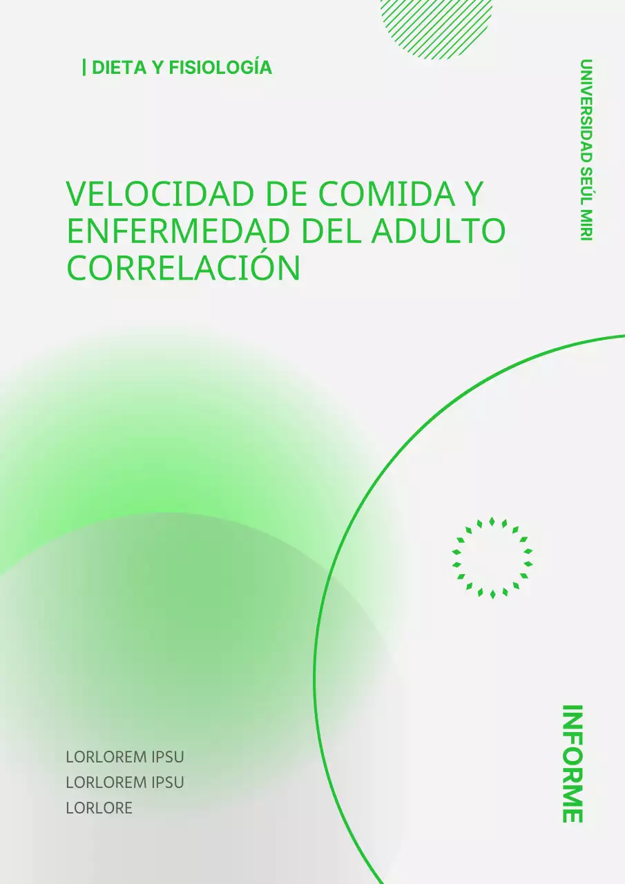 Portada del informe de geometría en color verde claro