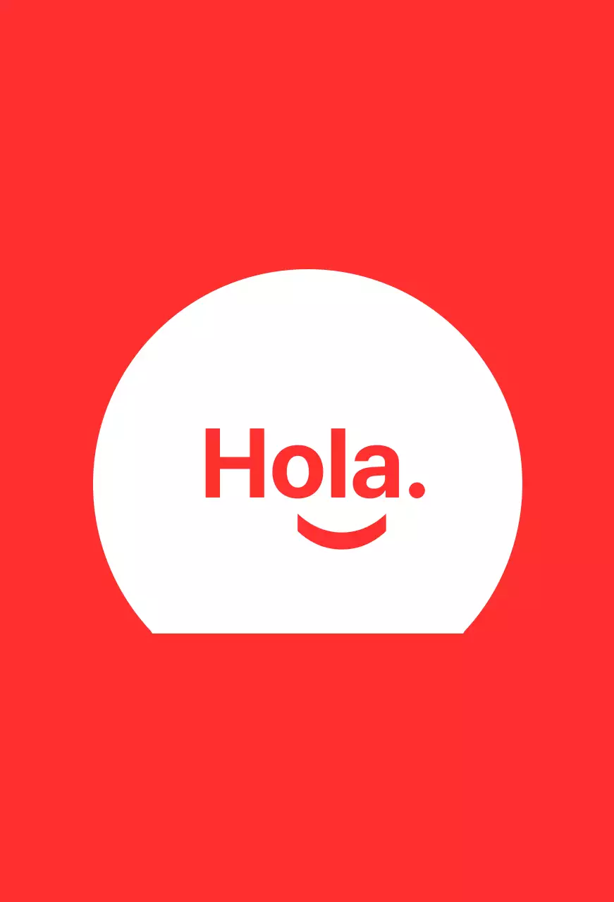 Hola smiley fondo rojo baldt