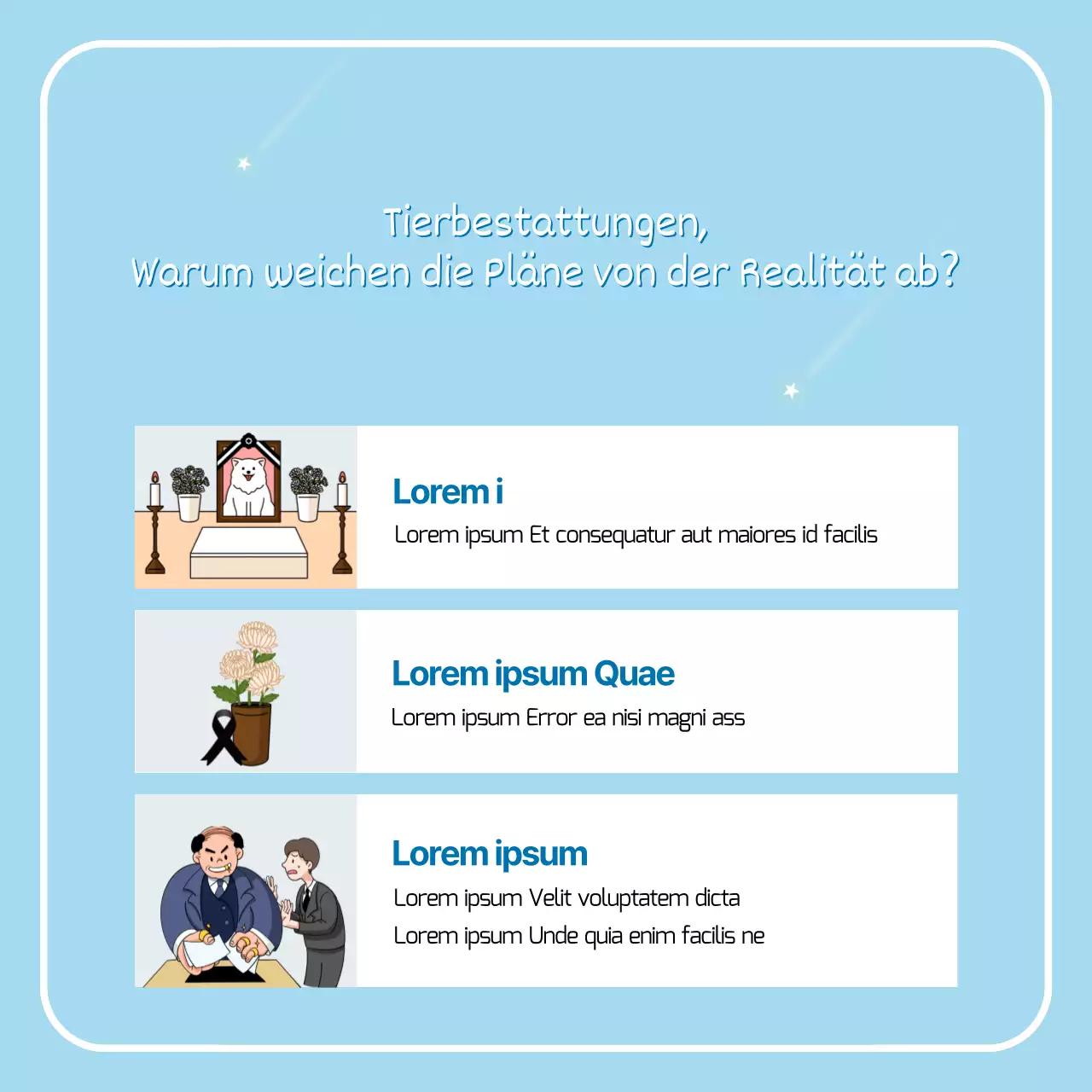 Petros' Geschichte mit niedlichen blauen Illustrationen