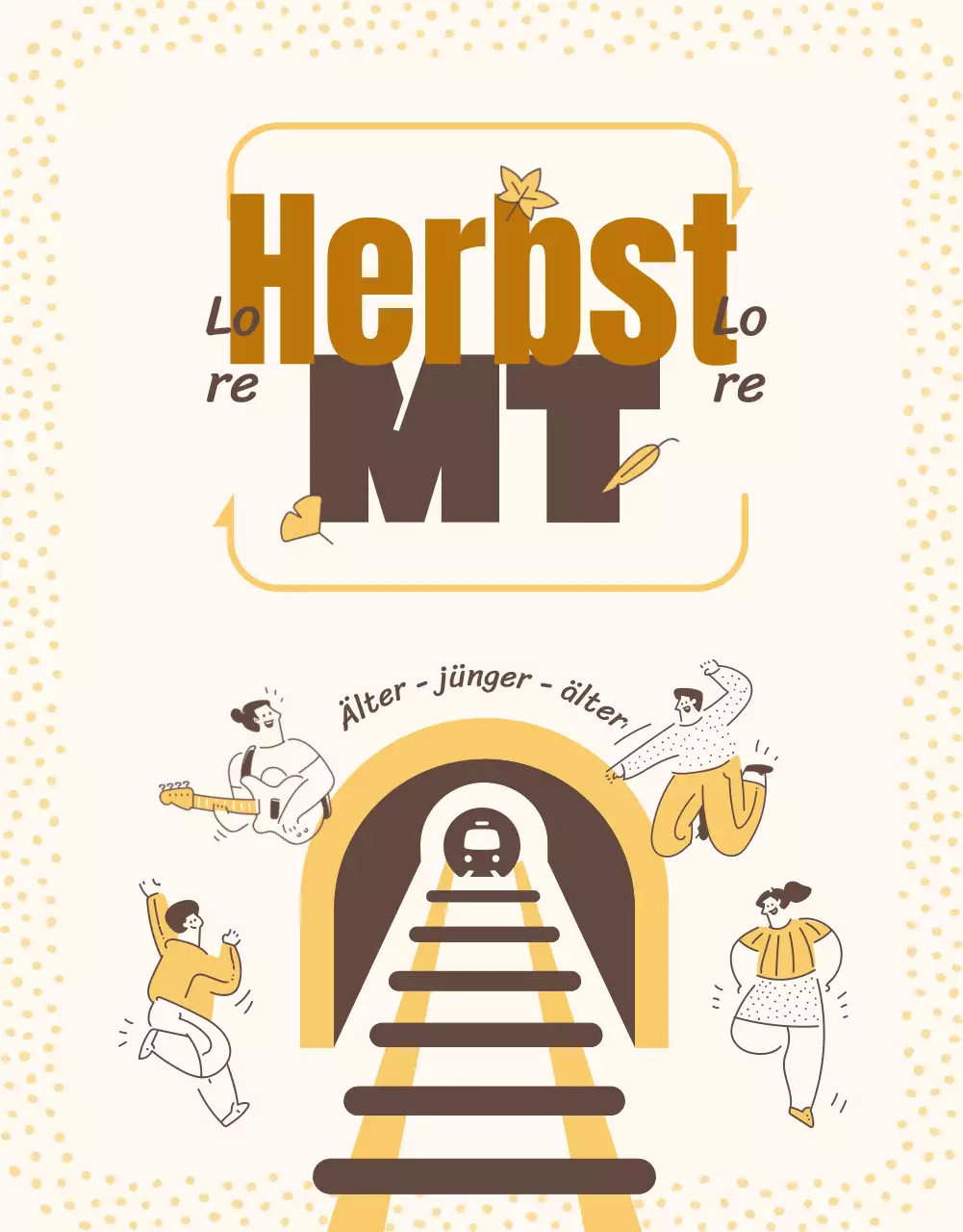 Herbstliche MT-Aktionen und Bewerbungen in brauner und fröhlicher Stimmung