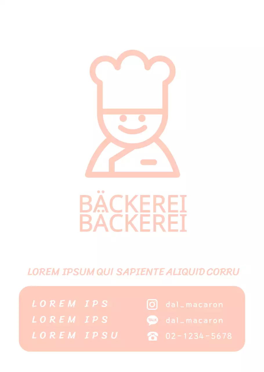 Rosa Chefkoch-Symbol Transparentes Plakat für Bäckerei mit Öffnungszeiten