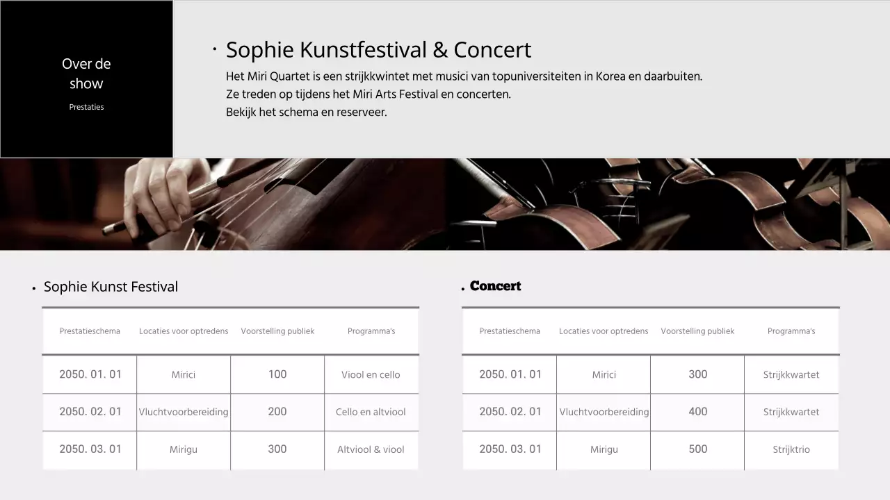 Zwart en grijs performing group portfolio