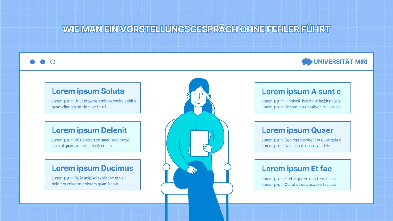 Hellblaue Job-Mentoring-Präsentation