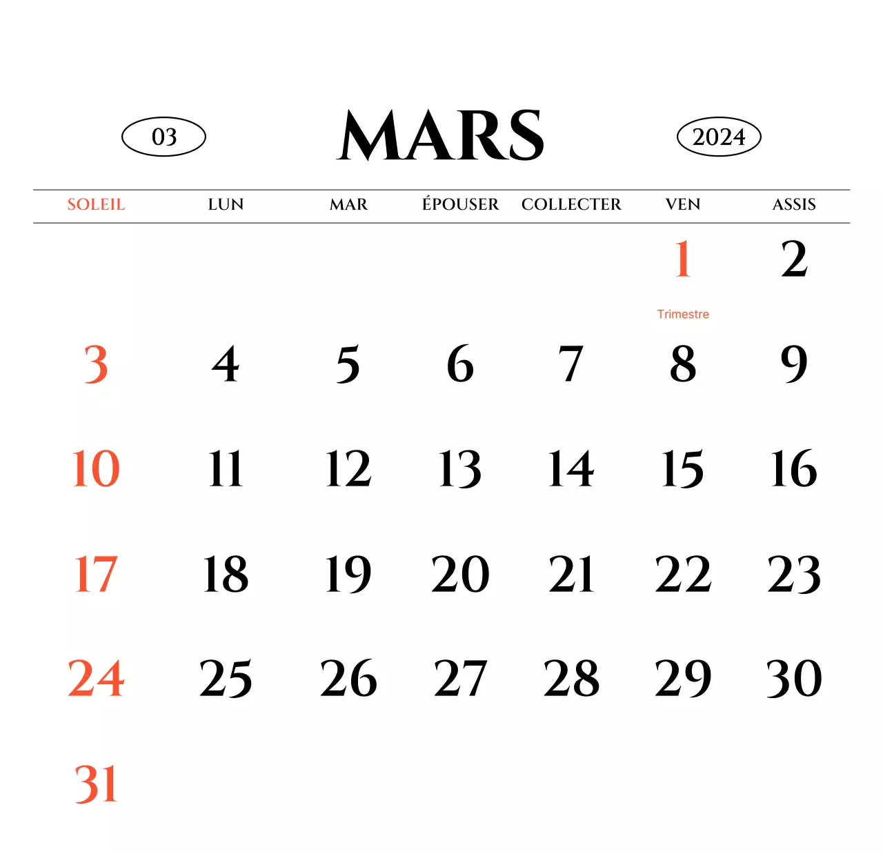 Calendrier mural de style simple avec concept de photographie de voyage émotionnelle en noir et blanc