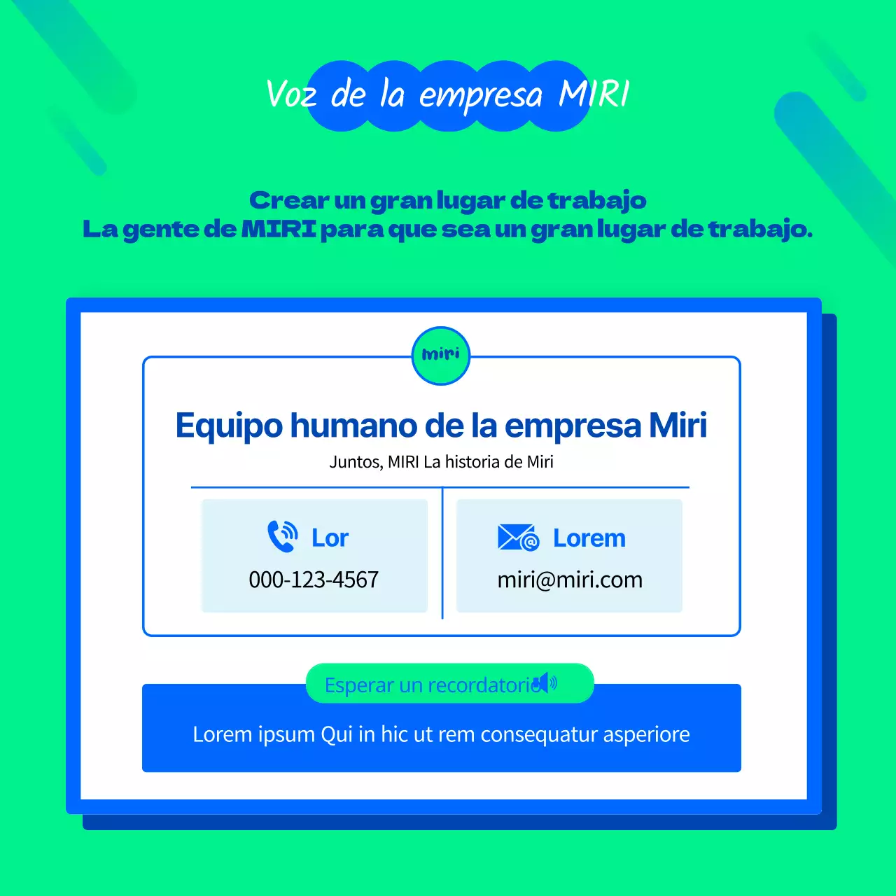 Introducir un sistema azul y verde de beneficios para los empleados (CardNews)