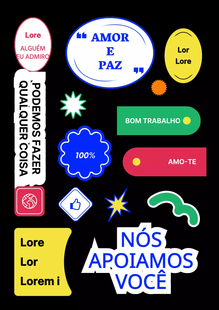 Conceito moderno com texto e ícones coloridos
