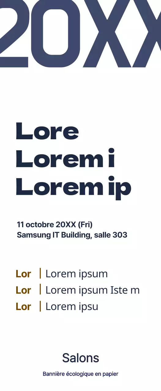 Style simple en bleu marine et marron Informations pour la conférence d'automne