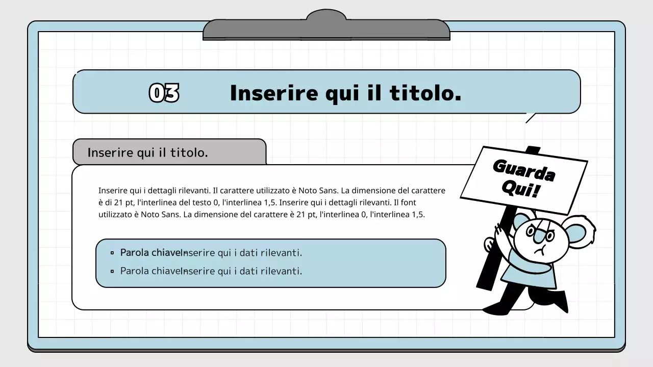 Kit di presentazione educativa con concetto di blocco note azzurro e bianco