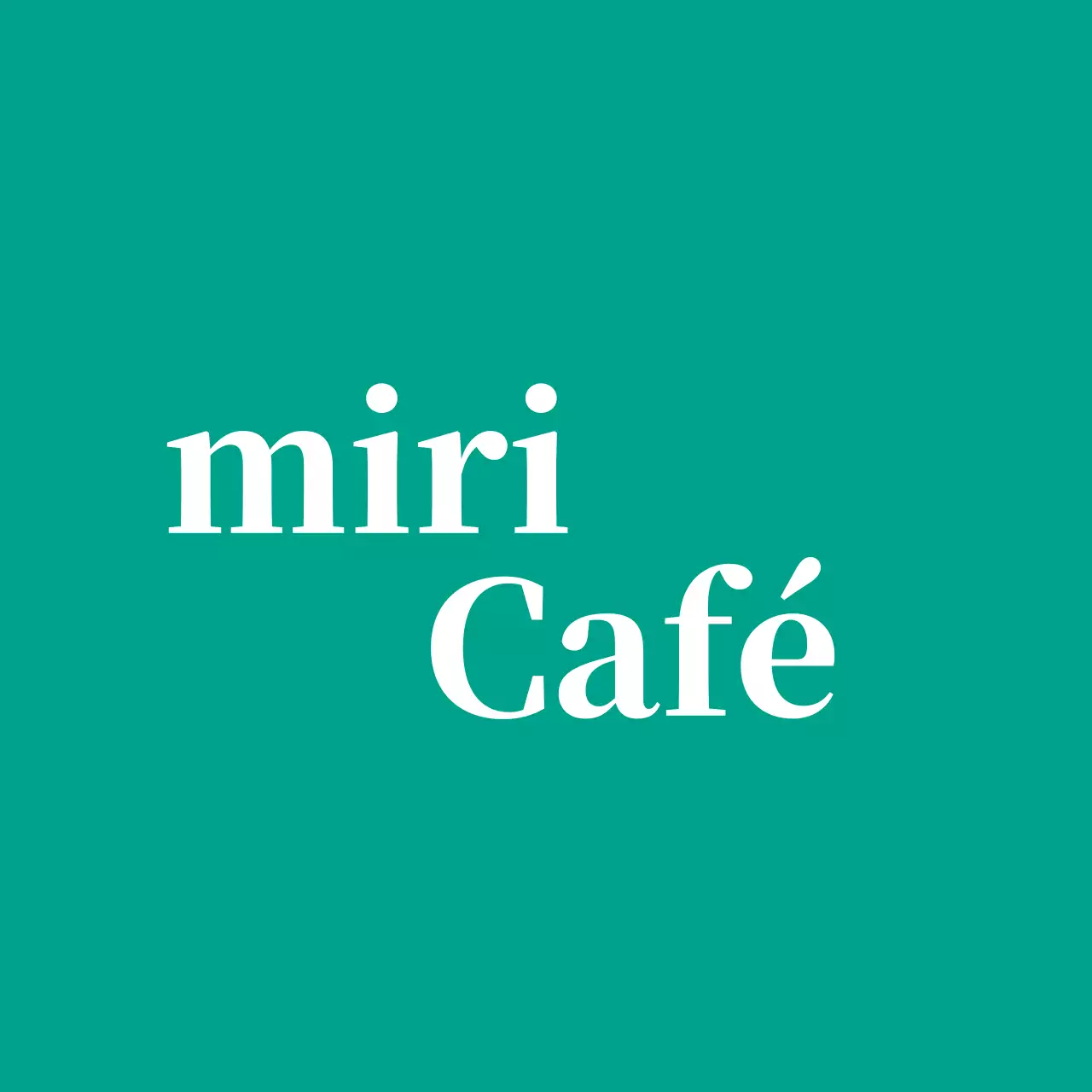 Cafe Ballette sobre fondo turquesa con logotipo en inglés