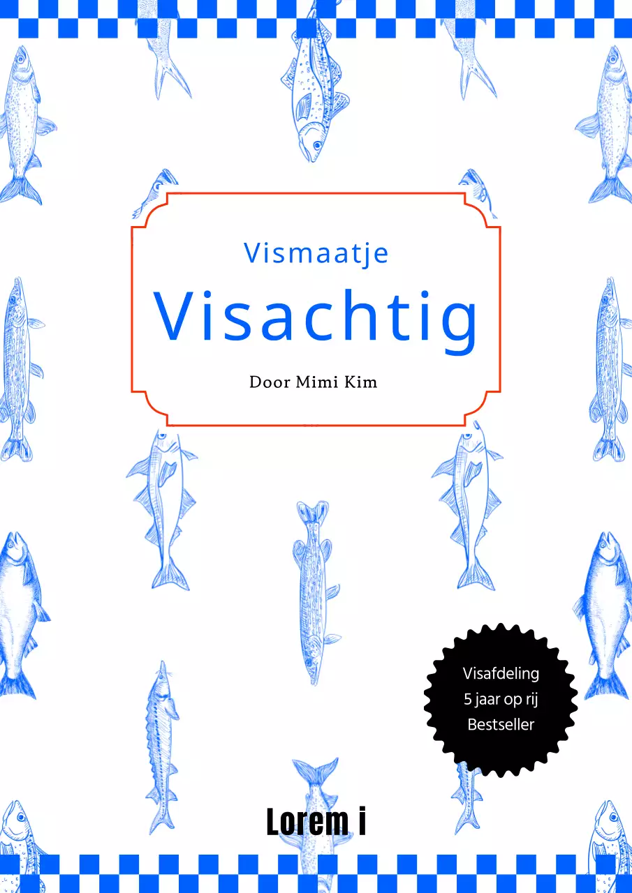 Blauw thema Visillustratie Visboek
