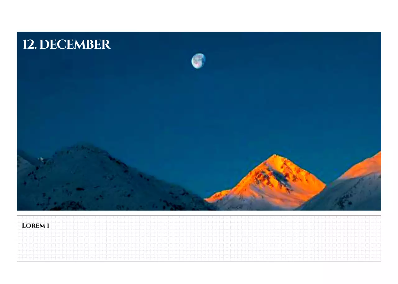 Eenvoudige stijl muurkalender met zwart-wit emotionele reisfotografie concept