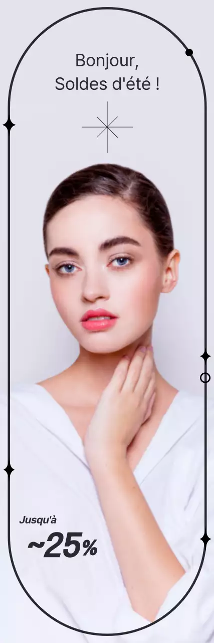 Femme en chemise blanche sur fond gris