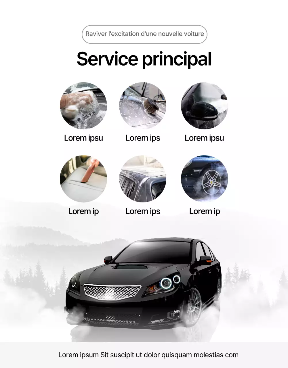 Lavage à la main de voitures blanches et noires