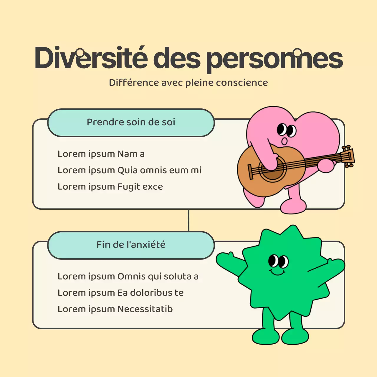 Mignon centre de conseil psychologique jaune et vert