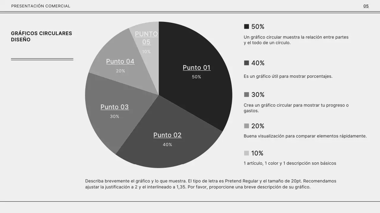 Gris y negro monótono para una presentación empresarial sencilla