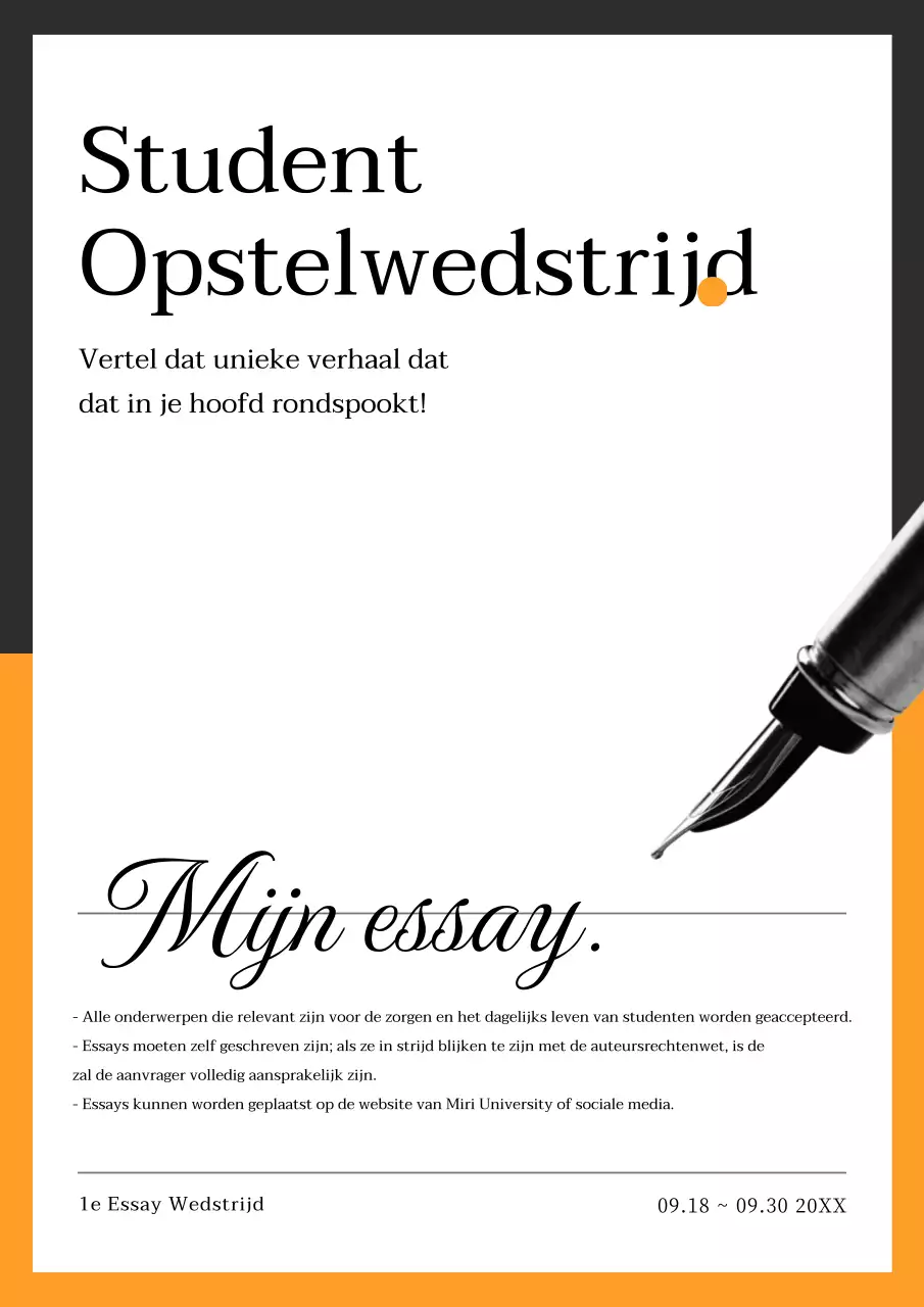 Een eenvoudige zwart-gele gids voor essaywedstrijden voor universiteiten