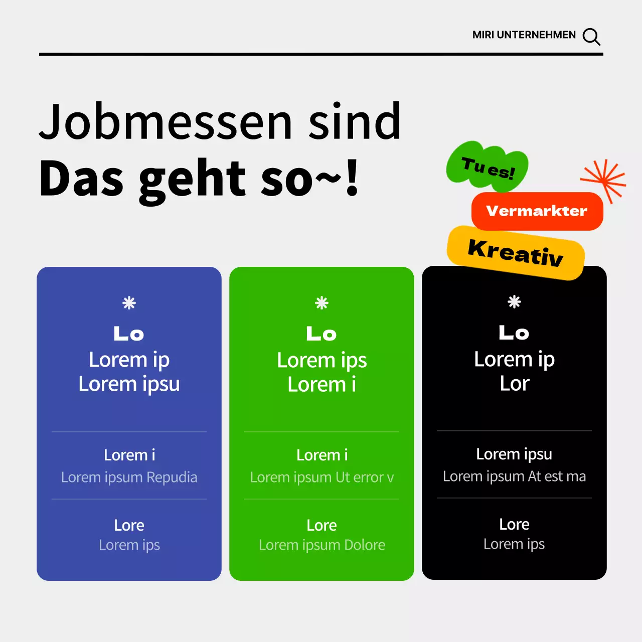 Online-Jobbörsen mit bunten und niedlichen Konzepten