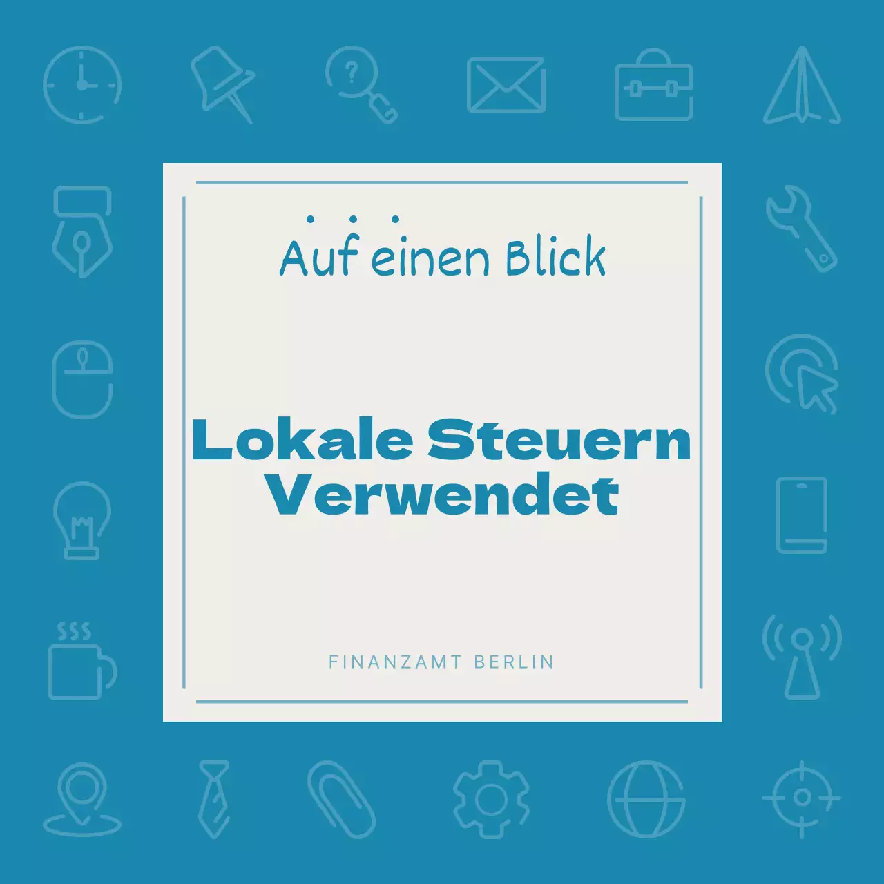 Werbung für eine einfache lokale Steuerberatungsfirma in Blau und Elfenbein