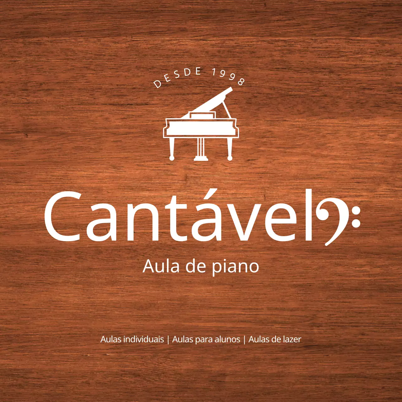 Desenho simples de escola de instrumento de piano com ícone de piano branco