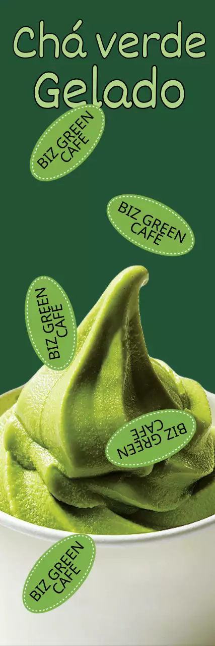 Promover uma ementa de gelado de chá verde e fresco