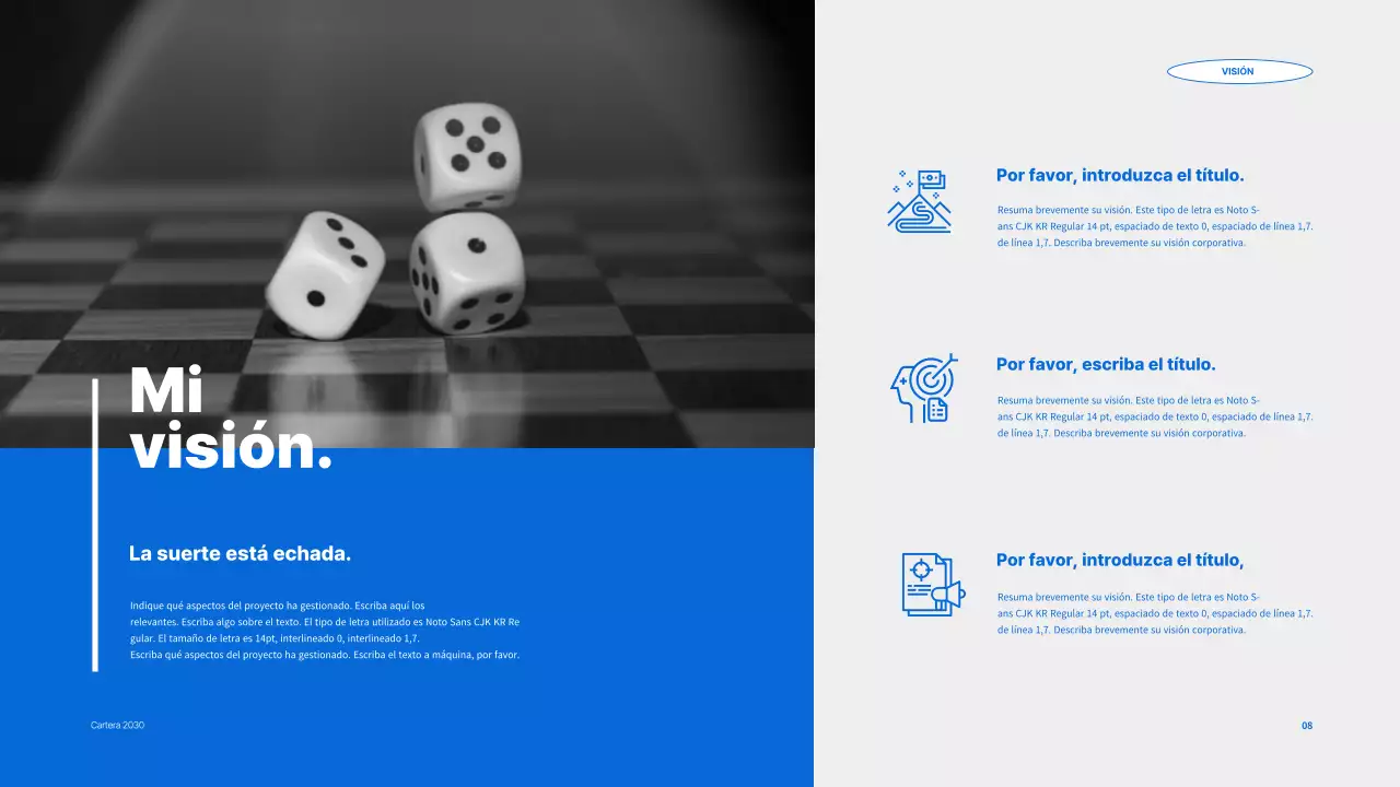 Una cartera azul y organizada