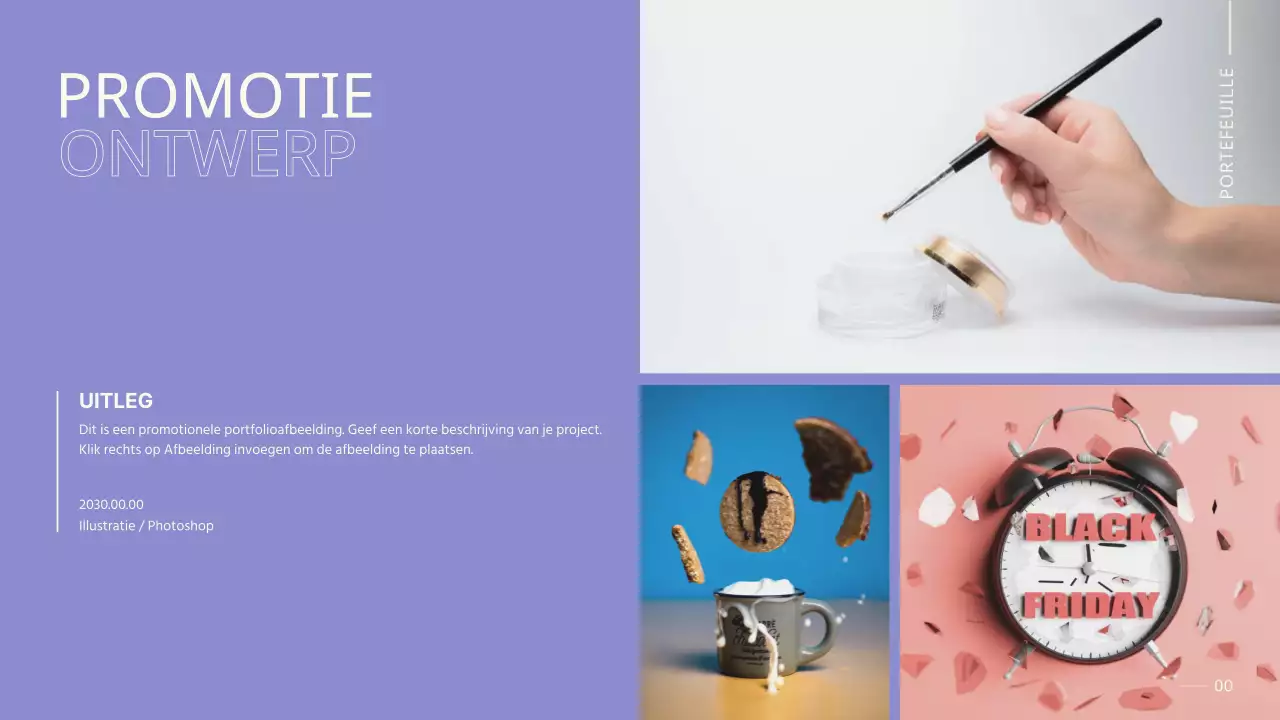 Een strakke, mauve en beige portfolio voor de voorbereiding van een student op een baan